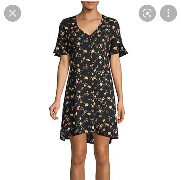 Design Lab Button Down Floral Dress - Picture 1 of 11